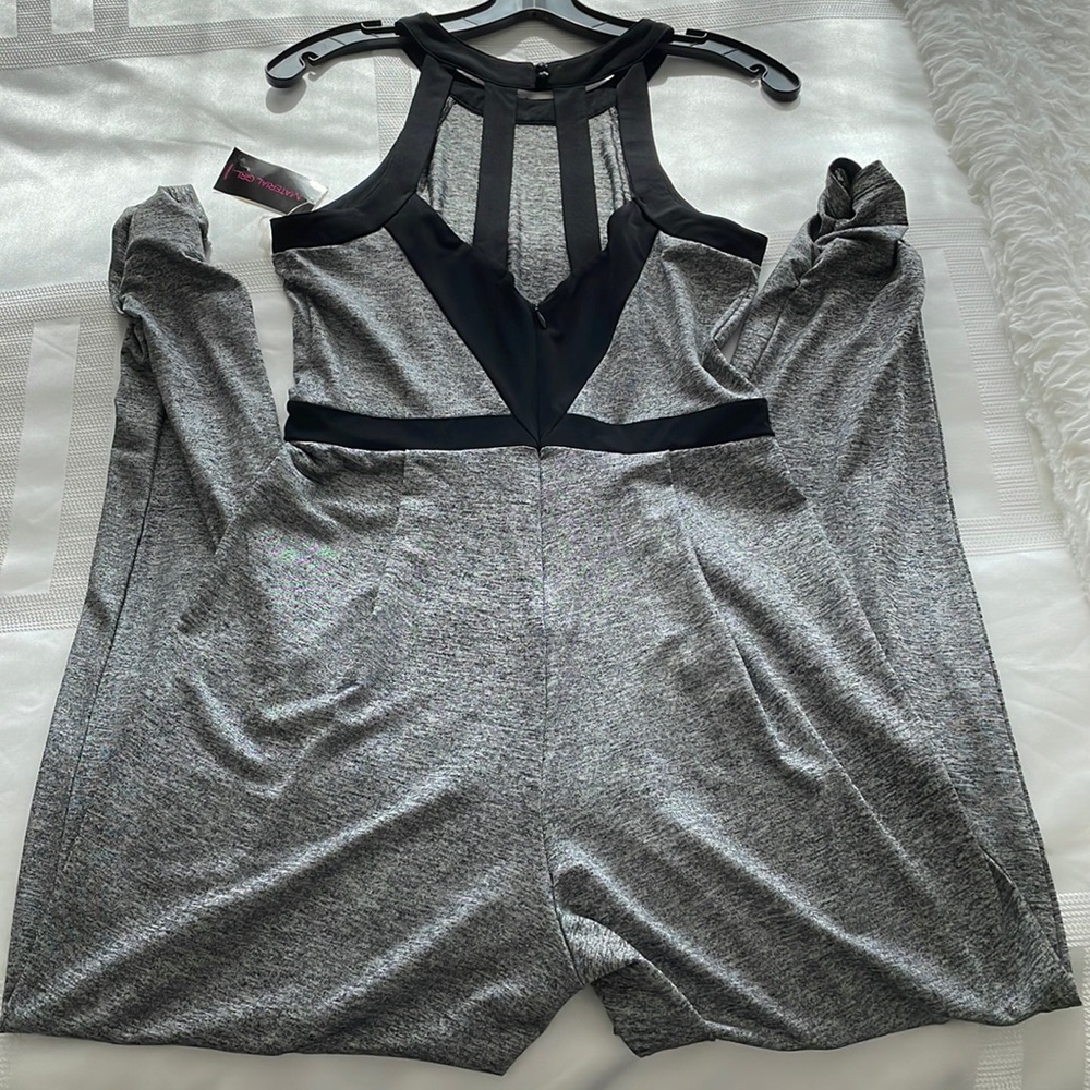 Black and grey jumpsuit